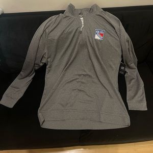 New York Rangers XL NWT grey Quarter-Zip Pullover Top Men's